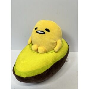 Sanrio GUDETAMA the Lazy Egg On Avocado Plush Stuffed Toy 10"